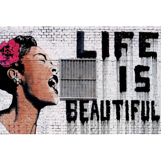 Banksy Poster 36 x 24 Life Is Beautiful